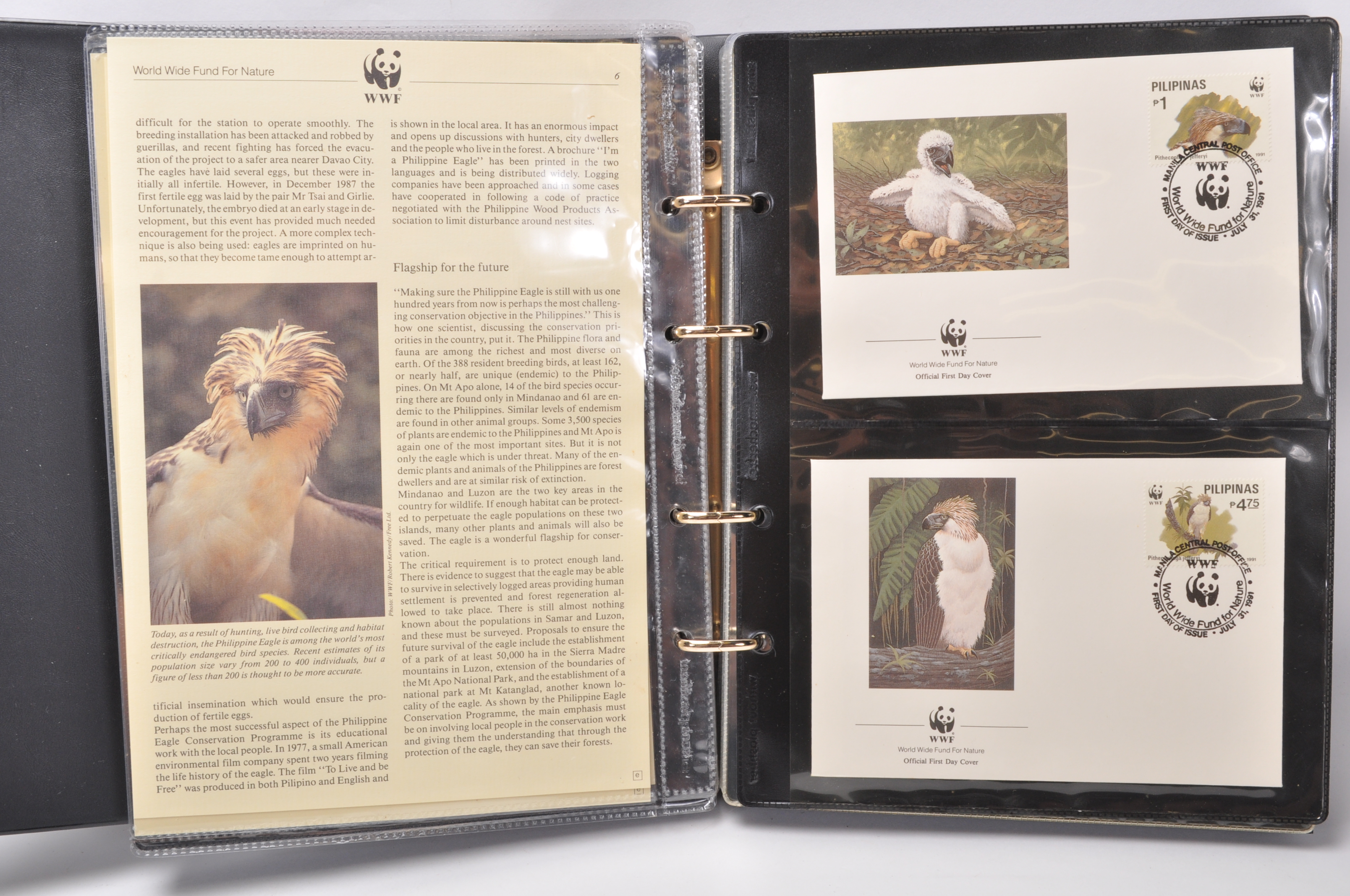 A group of five WWF stamp collectors albums filled with WWF special issue animals stamps, albums - Image 10 of 23