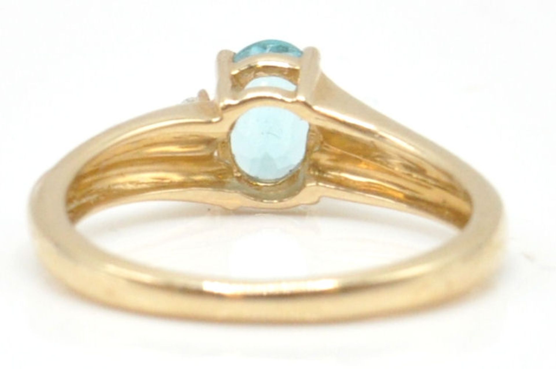 2 9ct gold hallmarked rings. To include a topaz and diamond ring in shaped prong setting - Bild 12 aus 16