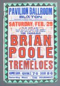 RARE ORIGINAL BRIAN POOLE & THE TREMELOES POSTER