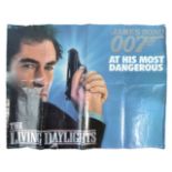 JAMES BOND THE LIVING DAYLIGHTS 1987 - UK QUAD POSTER