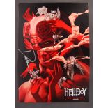 HELLBOY - DAVID HARBOUR - AUTOGRAPHED A3 MINIPOSTE