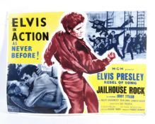 ELVIS PRESLEY - JAILHOUSE ROCK - VINTAGE CARD POSTER