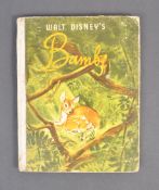 WALT DISNEY - BAMBI - EARLY 1941 HARDCOVER BOOK