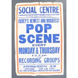 RARE ORIGINAL 1960'S ' POP SCENE ' CONCERT POSTER - WATFORD