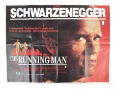 THE RUNNING MAN (1987) - UK QUAD CINEMA POSTER - S