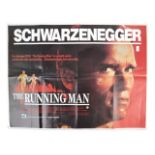 THE RUNNING MAN (1987) - UK QUAD CINEMA POSTER - S