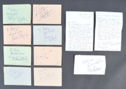 AUTOGRAPHS - COLLECTION TO INCLUDE RONNIE BARKER,