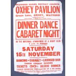 TWO VINTAGE 1960'S EVENTS POSTERS - DANCING & CABARET
