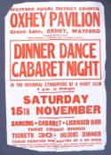 TWO VINTAGE 1960'S EVENTS POSTERS - DANCING & CABARET