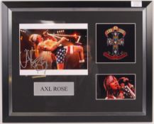 AXL ROSE - GUNS 'N' ROSES - RARE AUTOGRAPHED DISPL