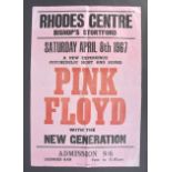 RARE ORIGINAL 1967 PINK FLOYD POSTER FROM BISHOP'S