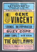 RARE ORIGINAL 1960'S GENE VINCENT LETCHWORTH POSTE