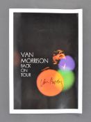 VAN MORRISON - RARE AUTOGRAPHED ' BACK ON TOUR ' P