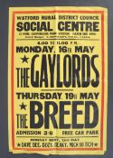 ORIGINAL 1960'S CONCERT POSTER FOR THE GAYLORDS (MARMALADE)