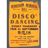 COLLECTION OF VINTAGE EVENT POSTERS - DISCO, CABAR
