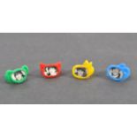 THE BEATLES - RARE SET OF GUMBALL PLASTIC FINGER RINGS