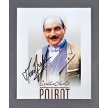 DAVID SUCHET - POIROT - AUTOGRAPHED 8X10" PHOTOGRA