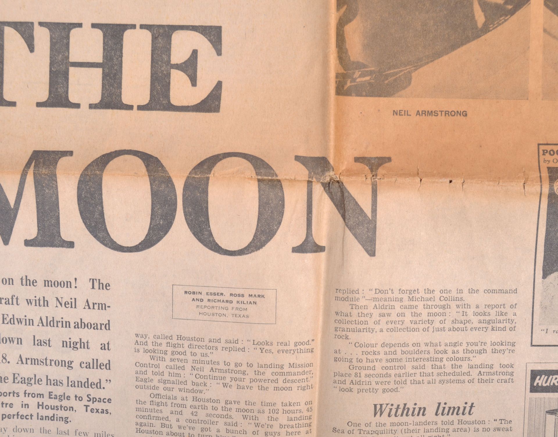 ORIGINAL 1966 DAILY EXPRESS MAN IS ON THE MOON NEW - Bild 3 aus 7