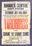 MUSIC POSTER - ORIGINAL 1964 POSTER FOR THE YARDBI