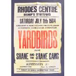 MUSIC POSTER - ORIGINAL 1964 POSTER FOR THE YARDBI