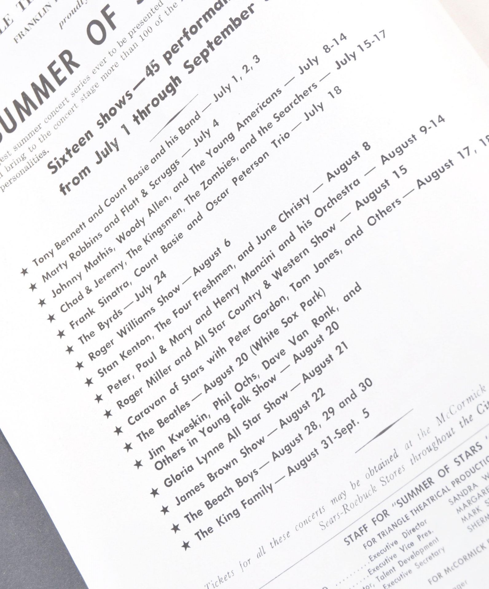 RARE ' SUMMER OF STARS 1965 ' CONCERT PROGRAMME - Bild 4 aus 4