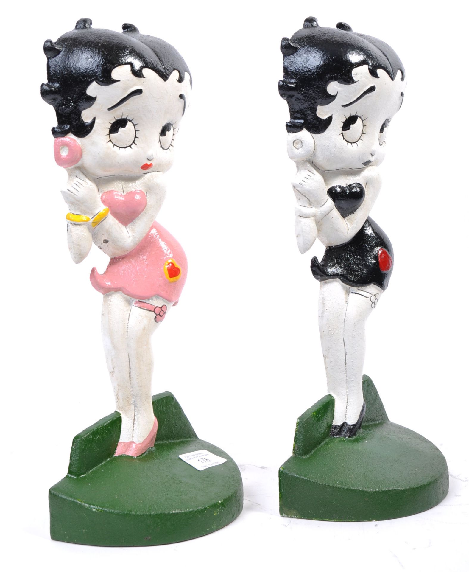 PAIR OF CAST IRON BETTY BOOP DOORSTOPS FIGURINES - Bild 4 aus 5