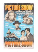 RARE 1950'S PICTURE SHOW TIN ADVERTISING SIGN BOARD