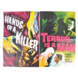 VINTAGE 1950'S HORROR DOUBLE BILL BRITISH QUAD POS