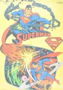 SUPERMAN - RARE VINTAGE 1980'S ARCADE ADVERTISING