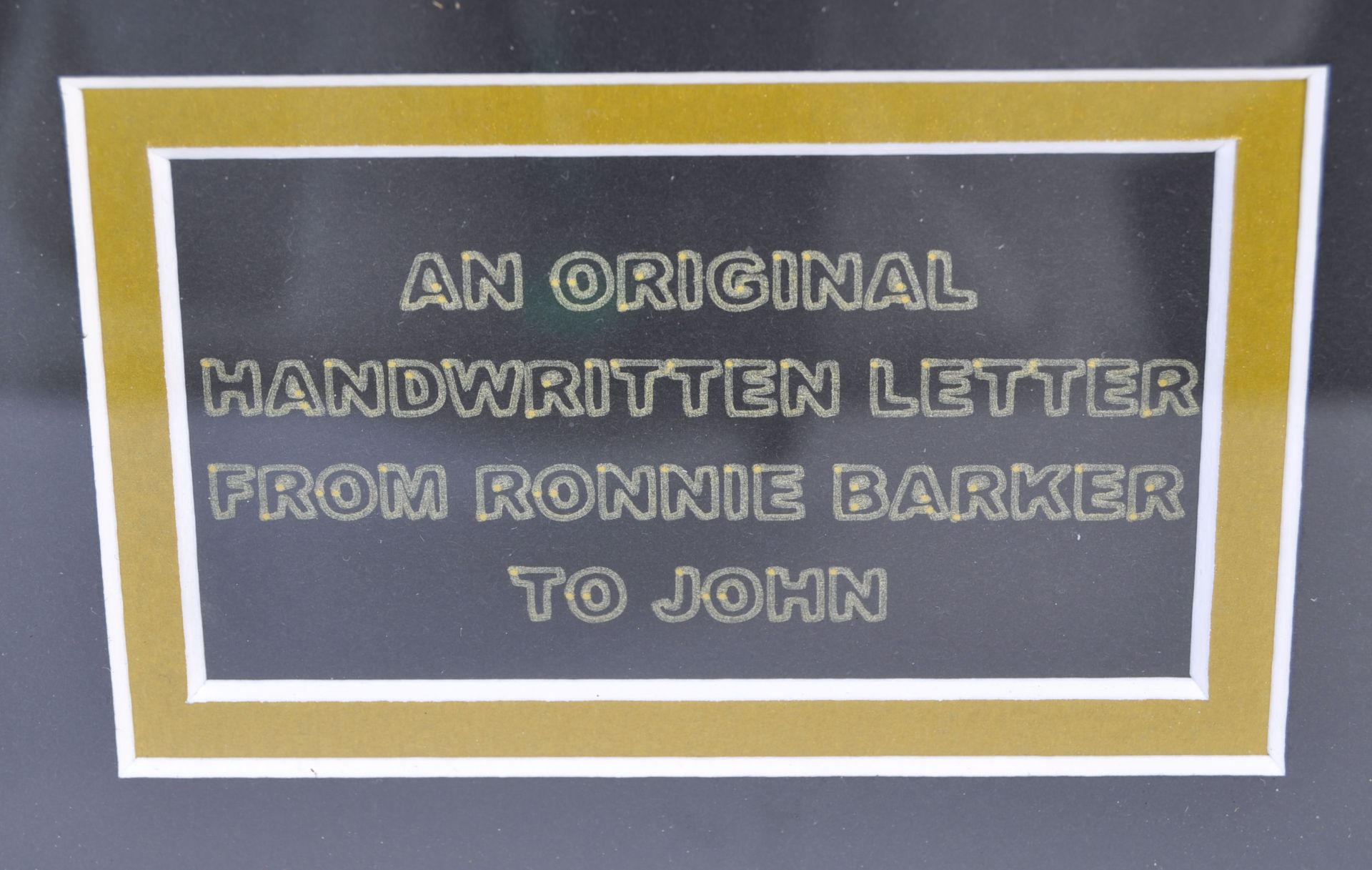 RARE ORIGINAL LETTER FROM RONNIE BARKER TO JOHN CL - Bild 4 aus 5