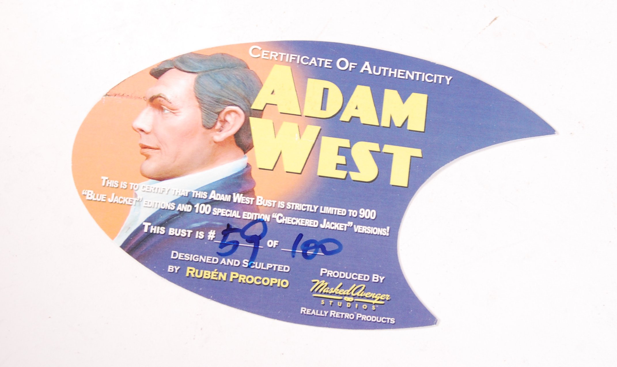 RARE BATMAN MASKED AVENGER STUDIOS LTD ED SIGNED BUST ADAM WEST - Image 6 of 7