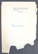 W. SOMERSET MAUGHAM - PLAYWRIGHT - RARE AUTOGRAPH