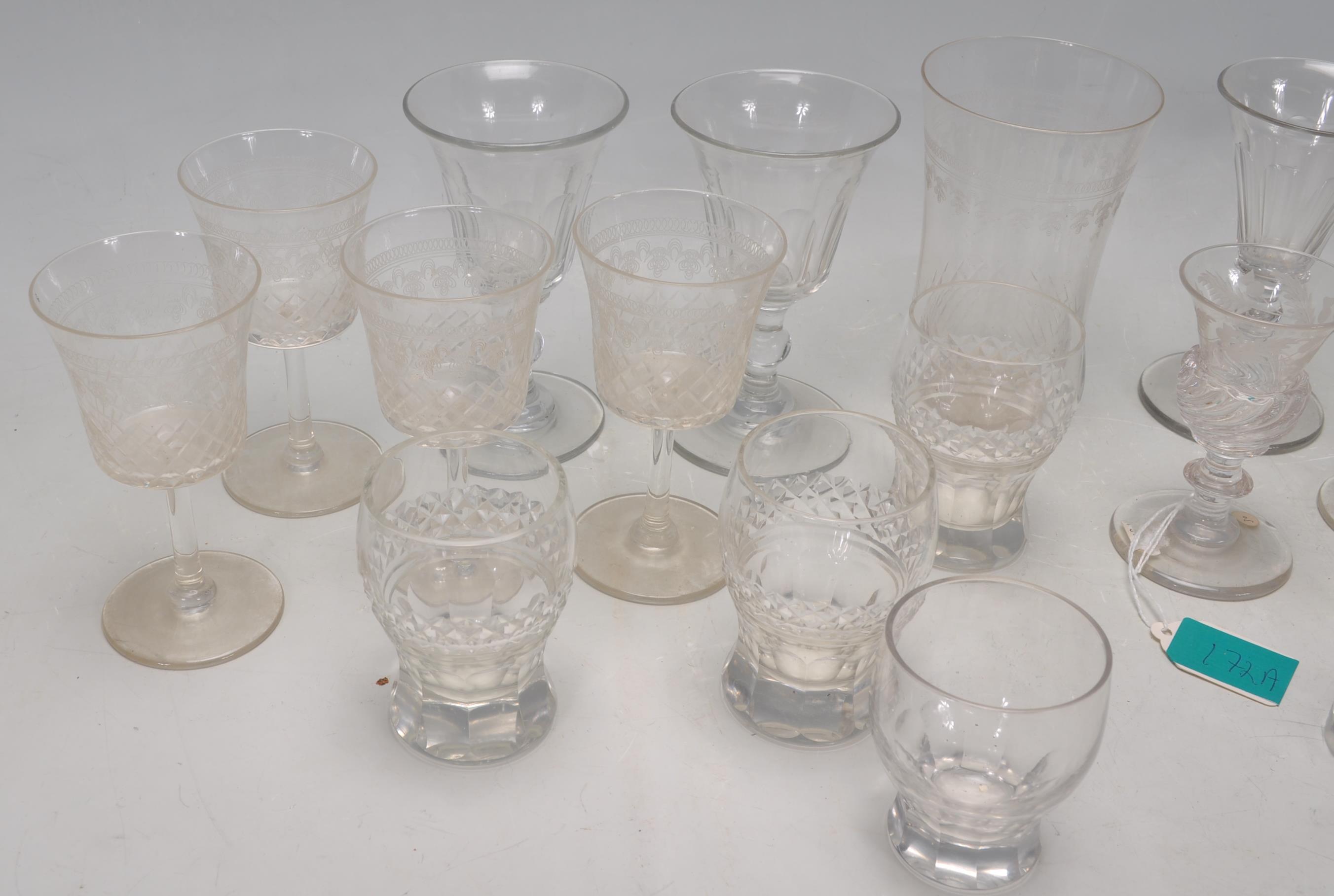 A good group of Antique drinking glasses dating fr - Image 2 of 7