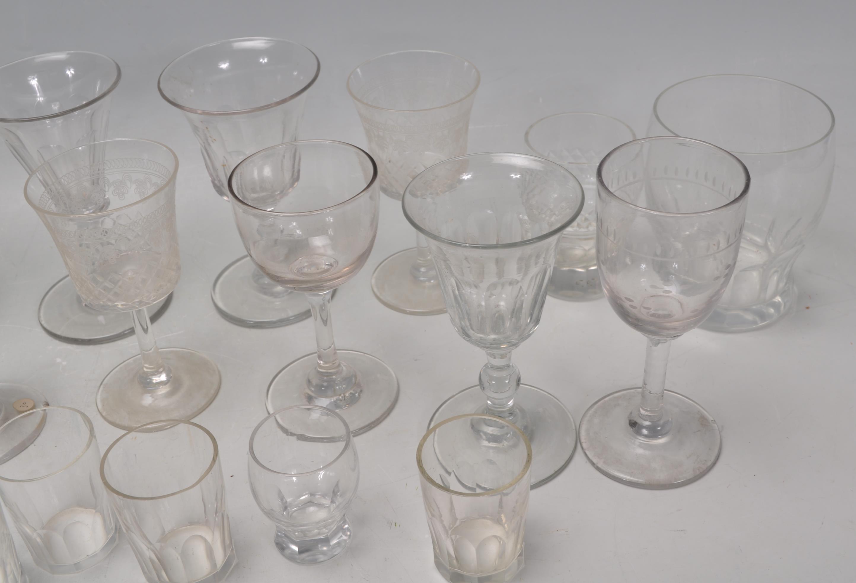 A good group of Antique drinking glasses dating fr - Image 5 of 7