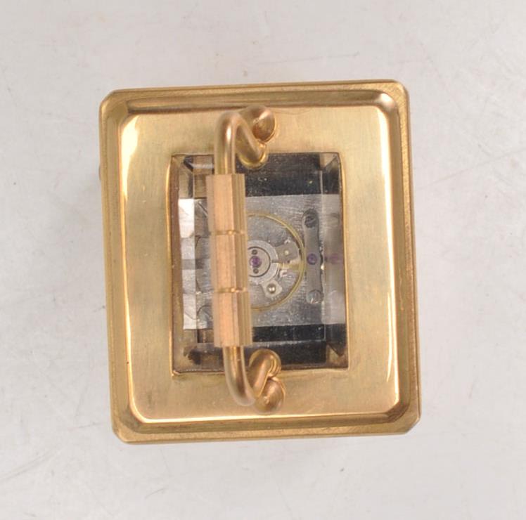 A vintage brass cased miniature carriage clock hav - Image 6 of 8