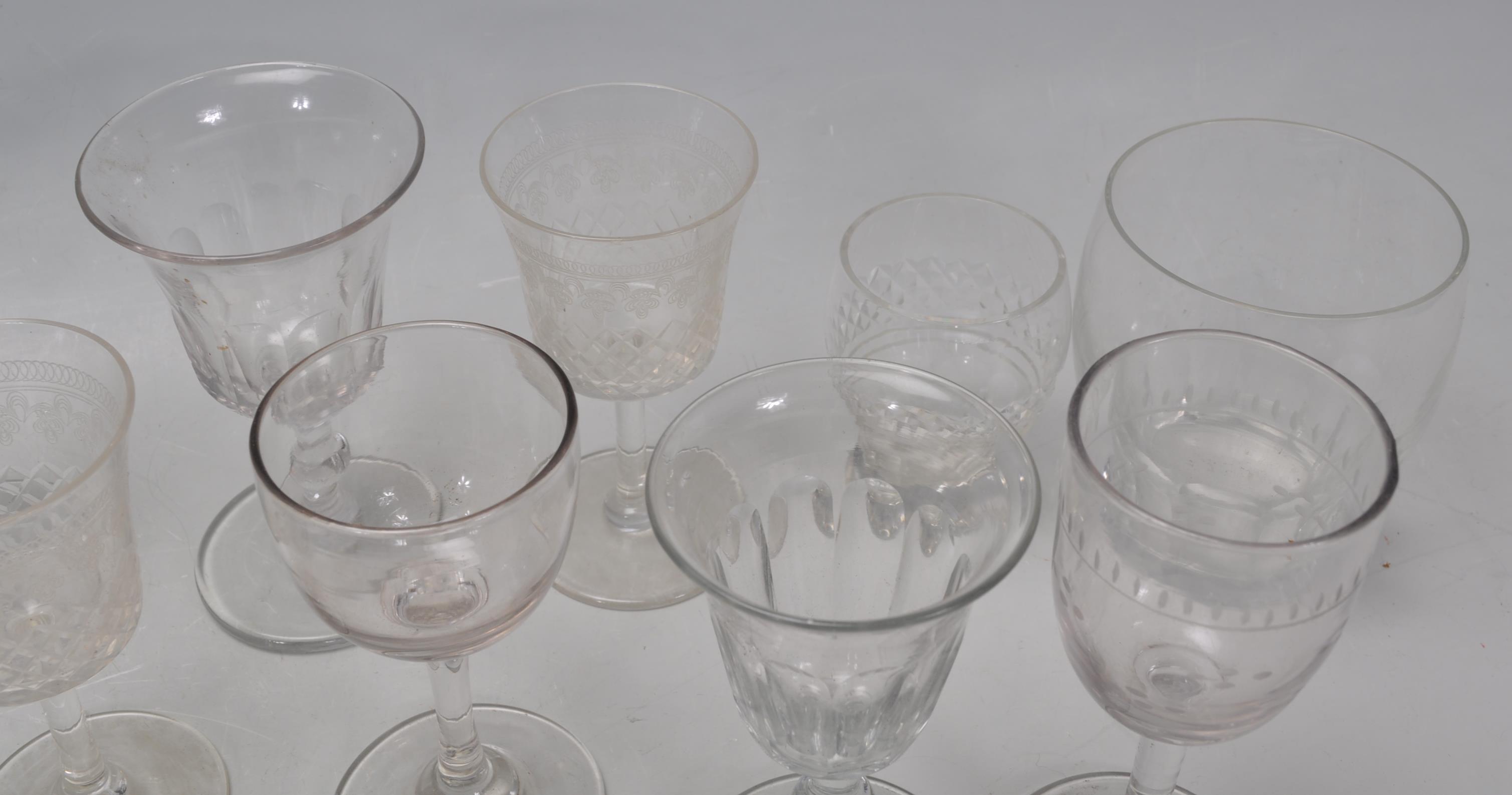 A good group of Antique drinking glasses dating fr - Image 6 of 7