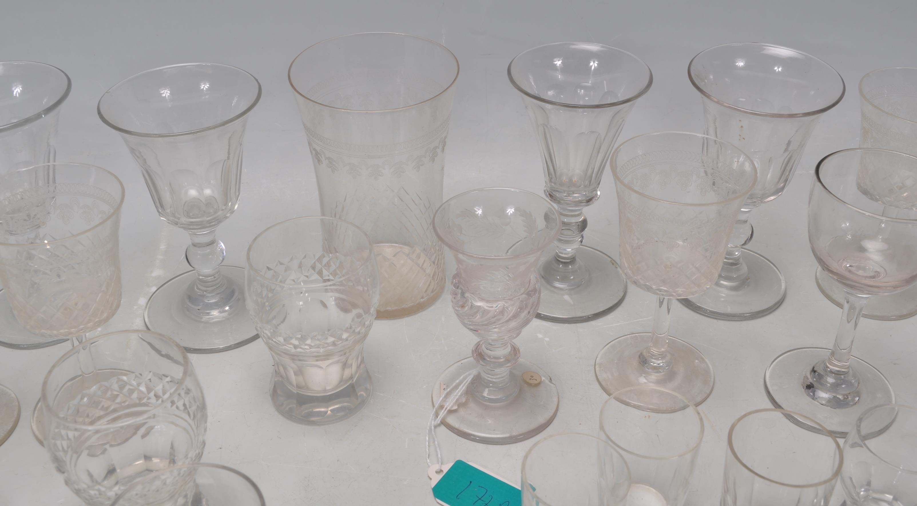 A good group of Antique drinking glasses dating fr - Image 3 of 7