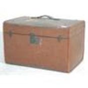 A vintage early 20th Century travelling trunk boun