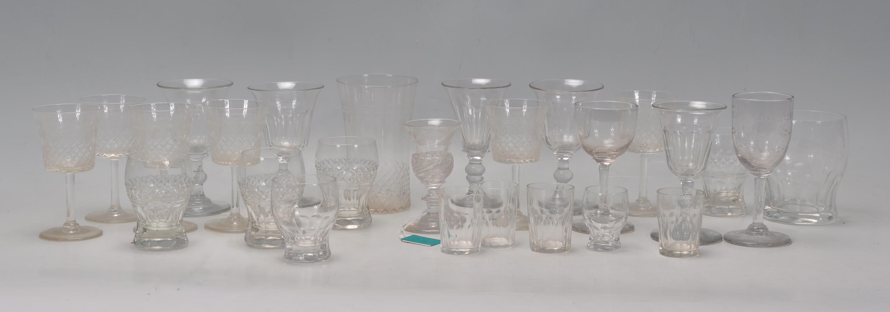 A good group of Antique drinking glasses dating fr