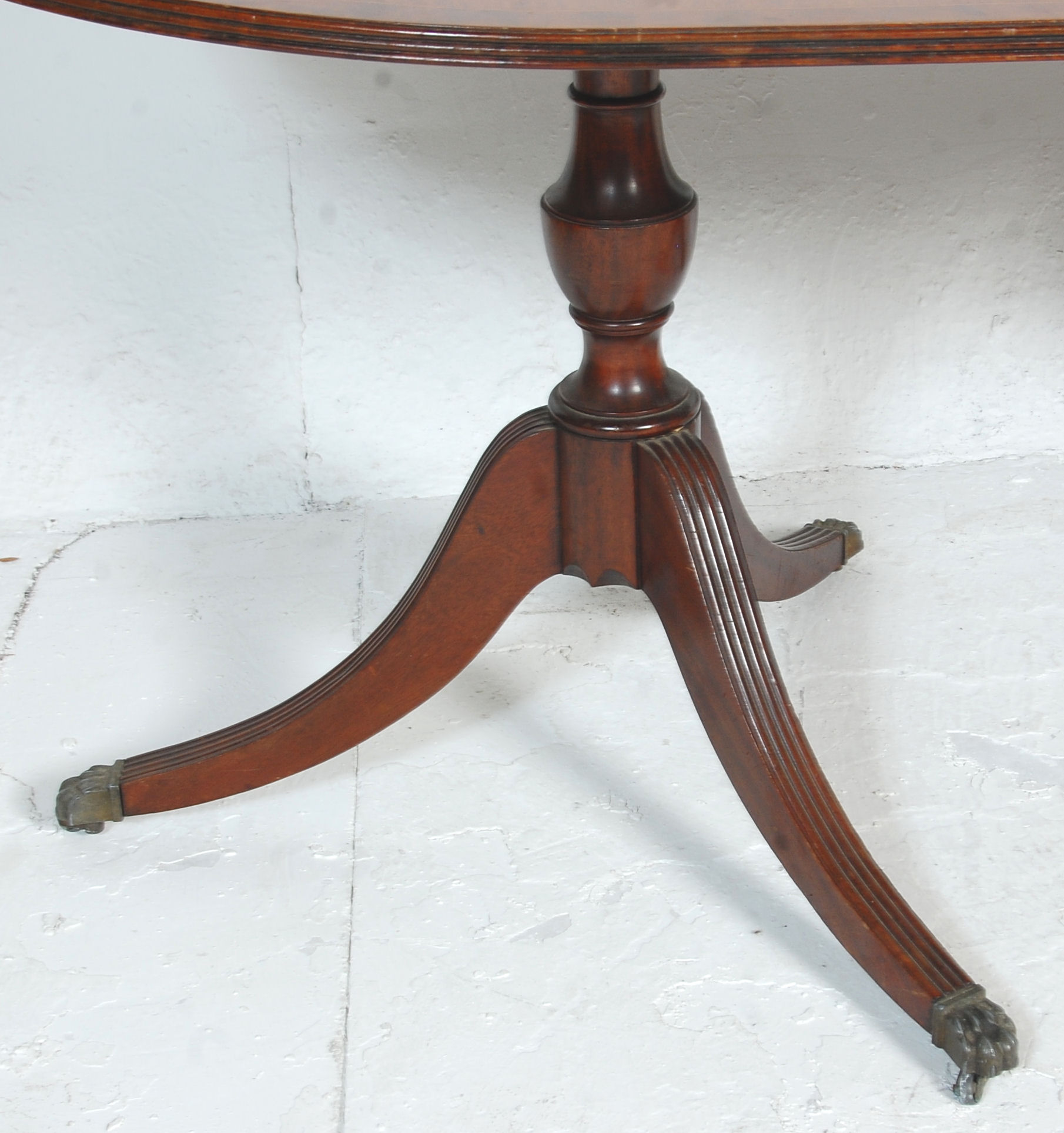 An antique mahogany folding breakfast table having - Image 5 of 8