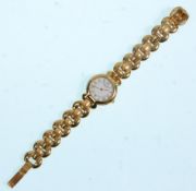 A ladies Raymond Weil Geneve gold plated wrist wat