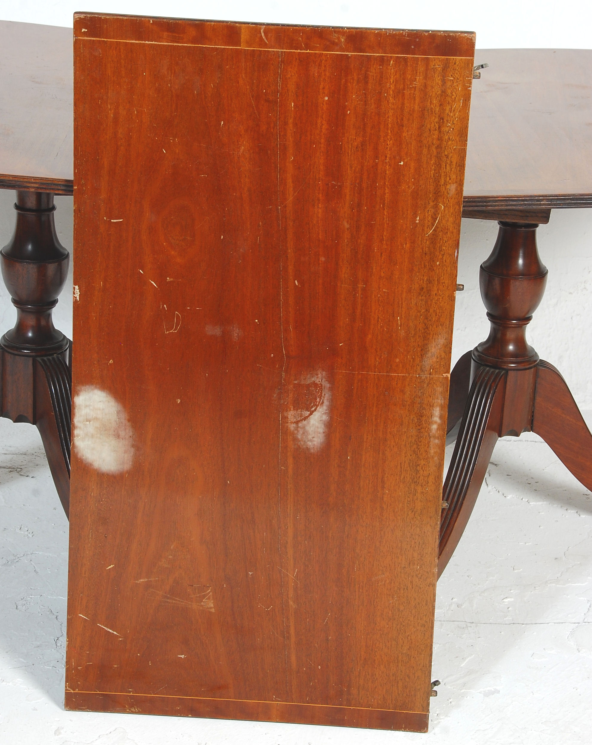 An antique mahogany folding breakfast table having - Image 7 of 8