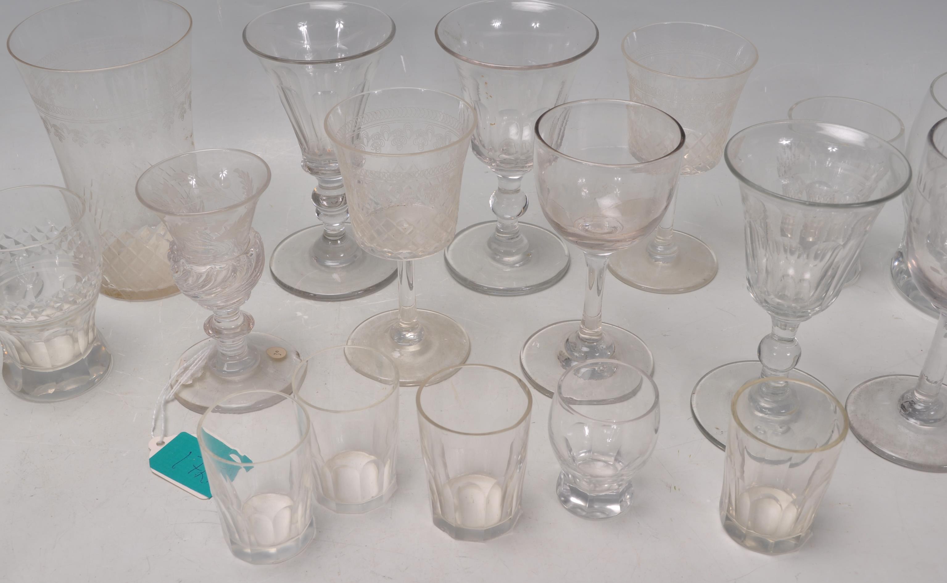 A good group of Antique drinking glasses dating fr - Image 4 of 7