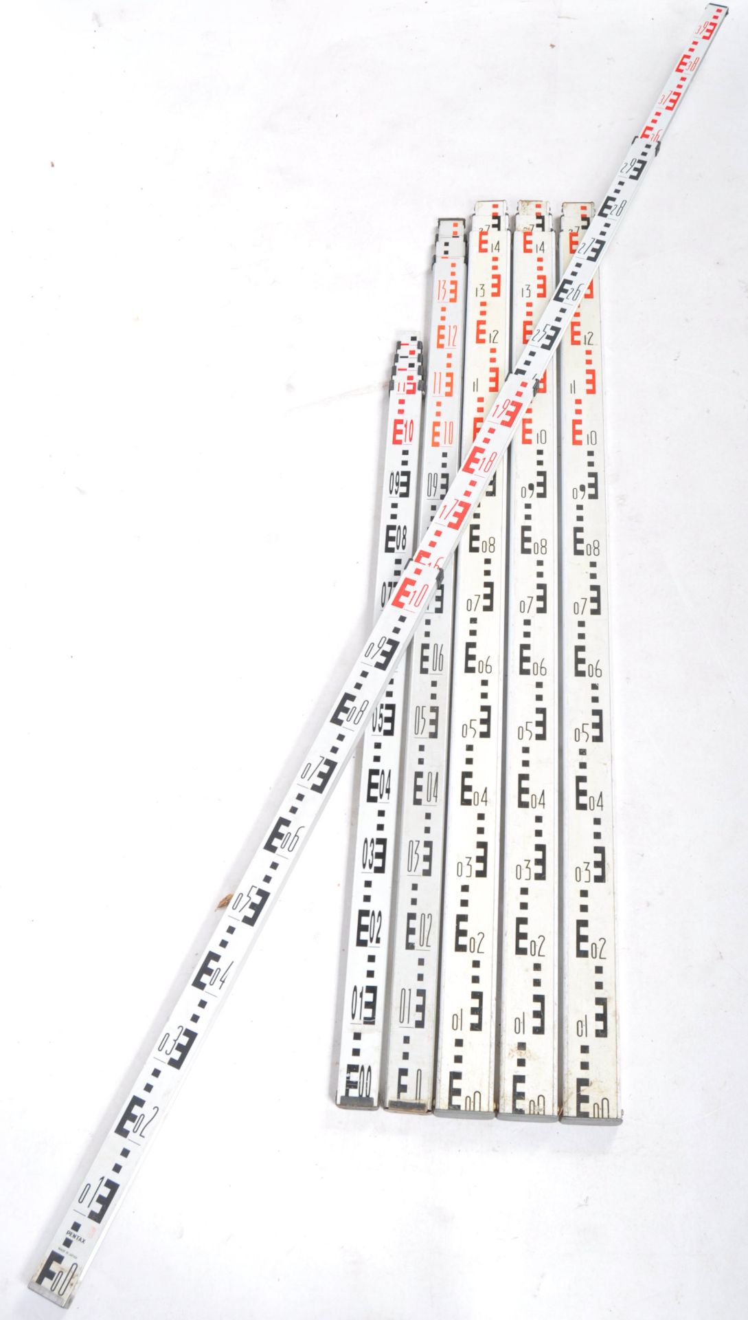 RETRO 20TH CENTURY THREE SECTION EXTENDING SURVEYORS MEASURES - Bild 4 aus 5