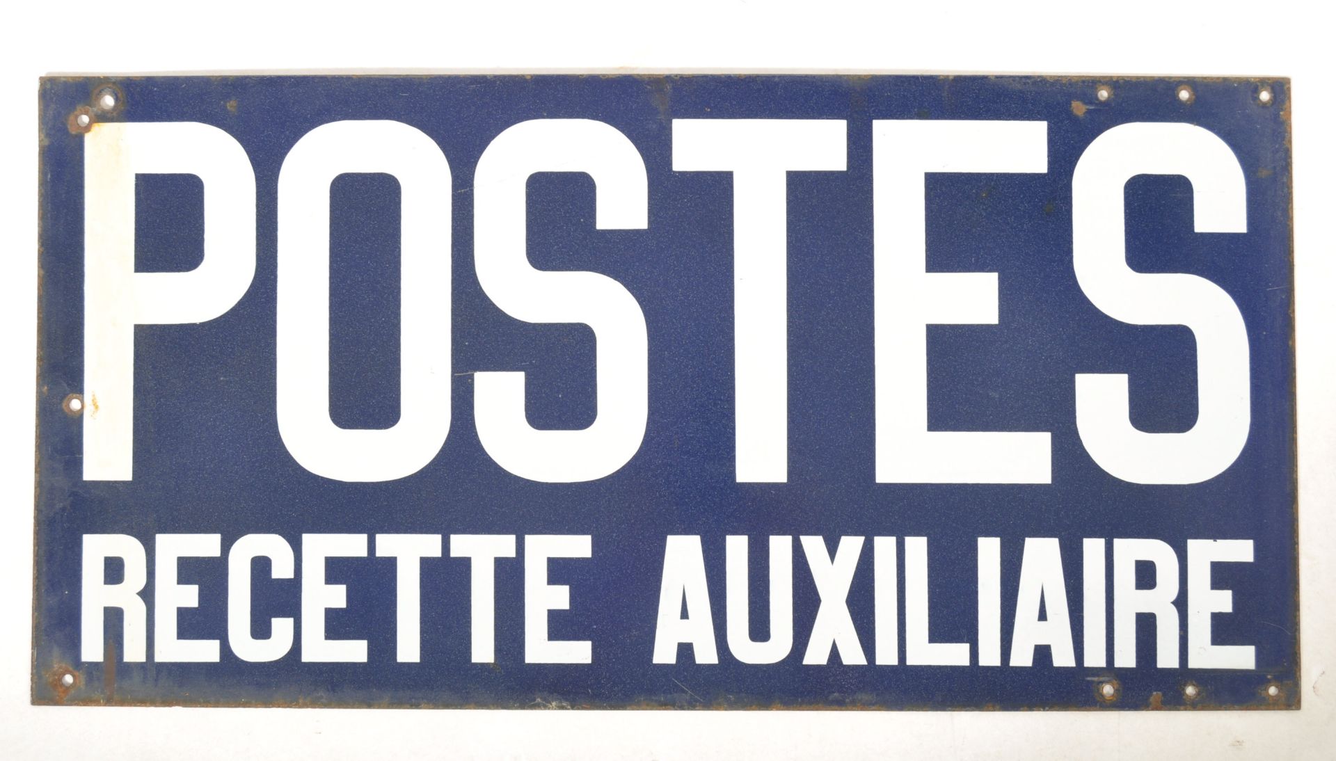 EARLY 20TH CENTURY FRENCH DOUBLE SIDED ENAMEL SHOP SIGN POST - Bild 3 aus 3