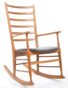 SCANDART MID CENTURY TEAK WOOD ROCKING CHAIR - ARMCHAIR