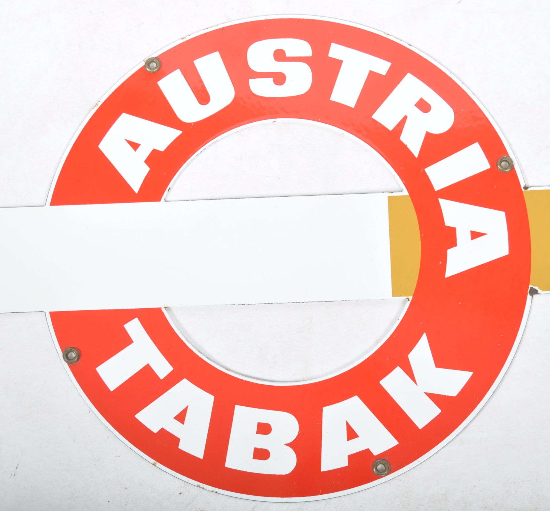 20TH CENTURY ENAMEL METAL AUSTRIA TABAK SHOP SIGN - Bild 2 aus 3