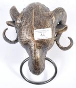 DECORATIVE ANTIQUE STYLE CAST IRON RAMS HEAD DOOR KNOCKER