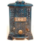 EARLY 20TH CENTURY FRENCH ENAMEL WOOD BURNER