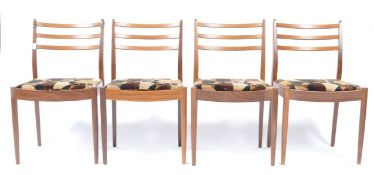 VICTOR B WILKINS FOR G-PLAN - SET OF 4 TEAK WOOD DINING CHAIRS